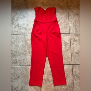 Express Sweetheart Strapless Jumpsuit